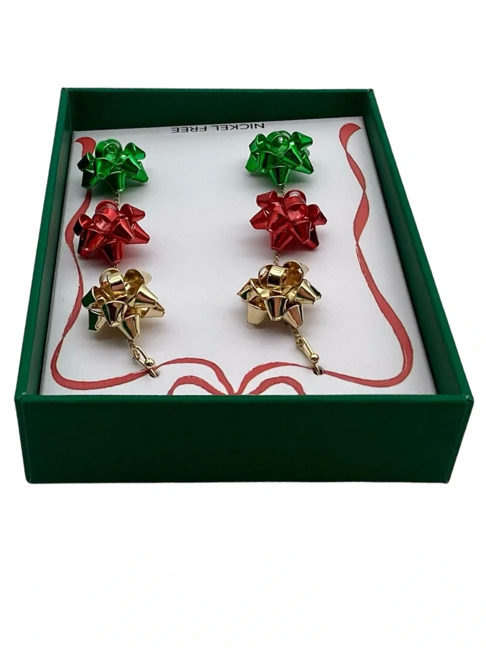 True to Form Gift Bow Dangle Earrings (NWT)